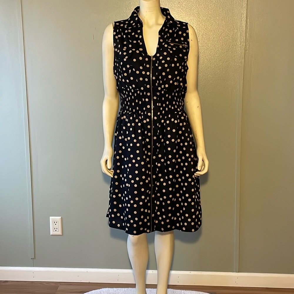 J gee, sleeveless, polka dots dress. Size 1X